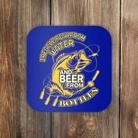 I Rescue Fish From Water And Beer From Bottles Funny Gift Coaster thumb 0