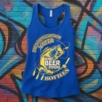 I Rescue Fish From Water And Beer From Bottles Funny Gift Women's Tank Top thumb 3