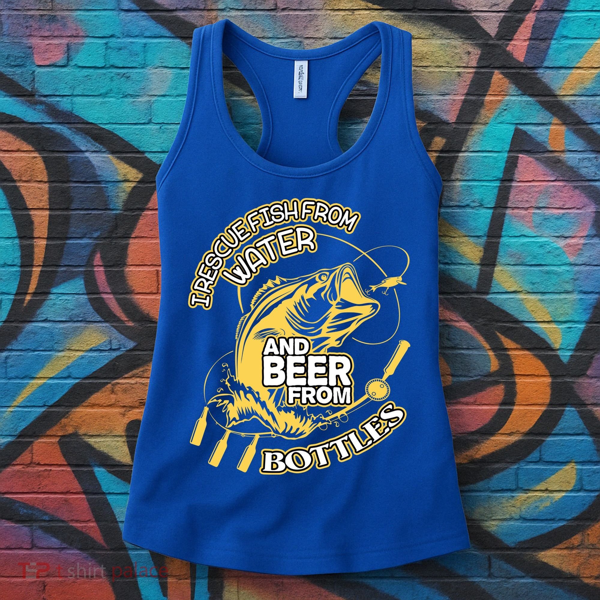 I Rescue Fish From Water And Beer From Bottles Funny Gift Women's Tank Top