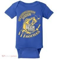 I Rescue Fish From Water And Beer From Bottles Funny Gift Baby Bodysuit thumb 0