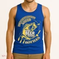 I Rescue Fish From Water And Beer From Bottles Funny Gift Tank Top thumb 3