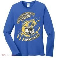I Rescue Fish From Water And Beer From Bottles Funny Gift Women's Long Sleeve Shirt thumb 0