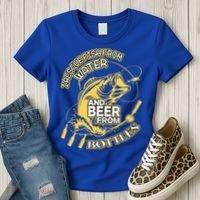 I Rescue Fish From Water And Beer From Bottles Funny Gift Women's T-Shirt thumb 3