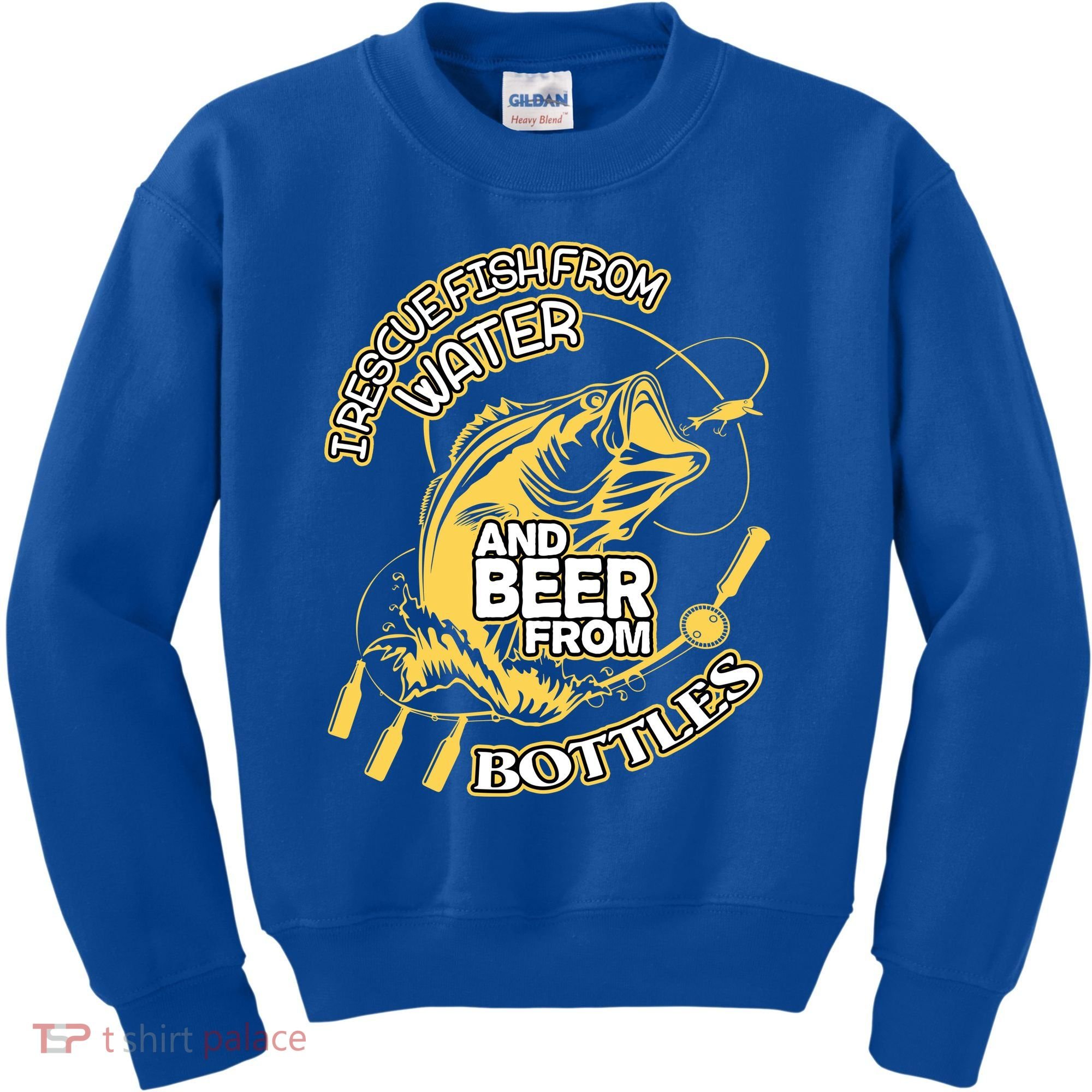 I Rescue Fish From Water And Beer From Bottles Funny Gift Kids Sweatshirt