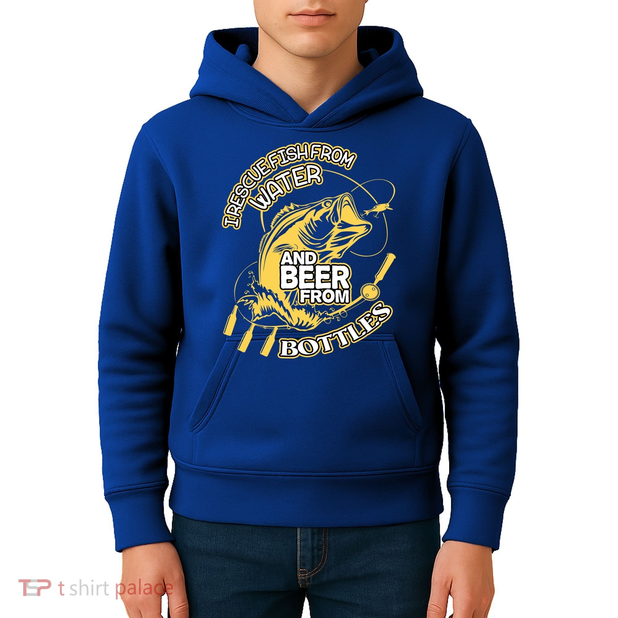 I Rescue Fish From Water And Beer From Bottles Funny Gift Kids Hoodie