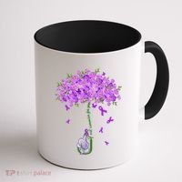 ILl Remember For You Purple Elephant AlzheimerS Awareness Coffee Mug thumb 1