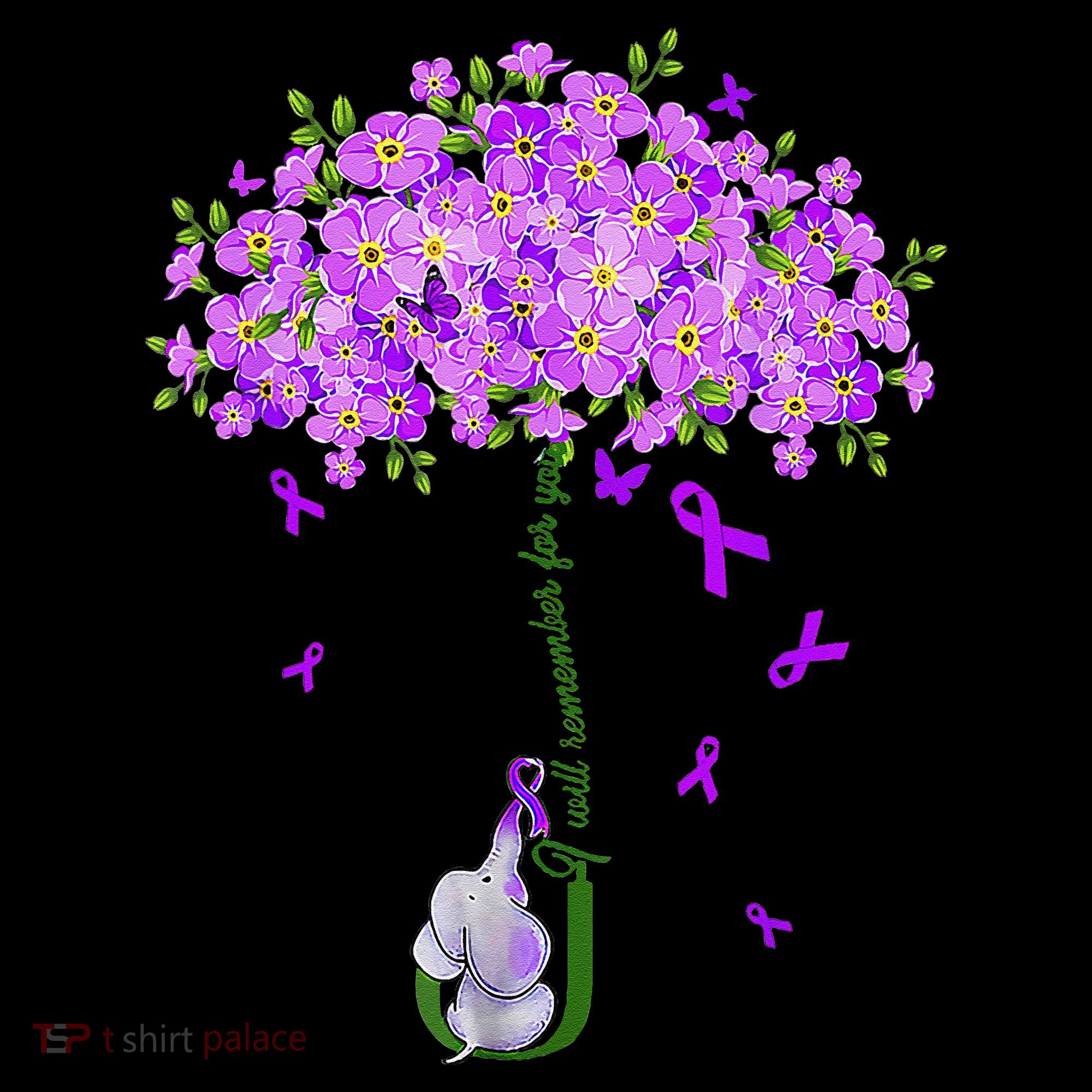 ILl Remember For You Purple Elephant AlzheimerS Awareness Coffee Mug