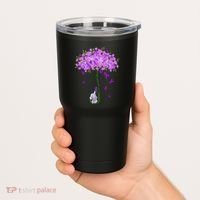 ILl Remember For You Purple Elephant AlzheimerS Awareness Tumbler thumb 2