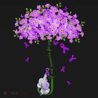 ILl Remember For You Purple Elephant AlzheimerS Awareness Ornament thumb 1