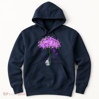 ILl Remember For You Purple Elephant AlzheimerS Awareness Hoodie thumb 0