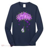ILl Remember For You Purple Elephant AlzheimerS Awareness Long Sleeve Shirt thumb 0