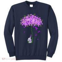 ILl Remember For You Purple Elephant AlzheimerS Awareness Sweatshirt thumb 0