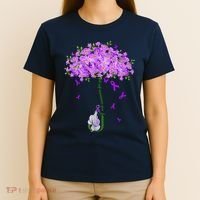 ILl Remember For You Purple Elephant AlzheimerS Awareness T-Shirt thumb 4