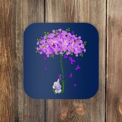 ILl Remember For You Purple Elephant AlzheimerS Awareness Coaster