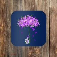 ILl Remember For You Purple Elephant AlzheimerS Awareness Coaster thumb 0