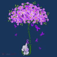 ILl Remember For You Purple Elephant AlzheimerS Awareness Mousepad thumb 1