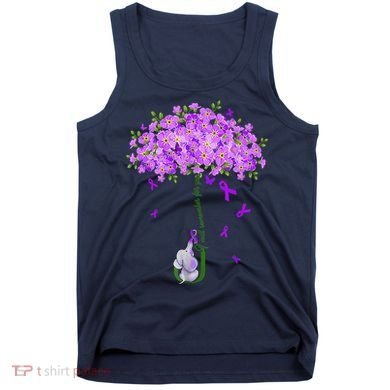ILl Remember For You Purple Elephant AlzheimerS Awareness Tank Top