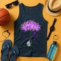 ILl Remember For You Purple Elephant AlzheimerS Awareness Tank Top thumb 4