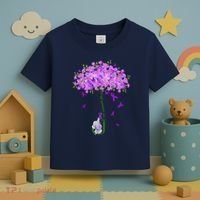 ILl Remember For You Purple Elephant AlzheimerS Awareness Toddler T-Shirt thumb 3