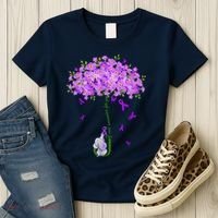ILl Remember For You Purple Elephant AlzheimerS Awareness Women's T-Shirt thumb 3