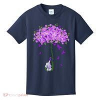 ILl Remember For You Purple Elephant AlzheimerS Awareness Kids T-Shirt thumb 0