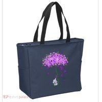 ILl Remember For You Purple Elephant AlzheimerS Awareness Tote Bag thumb 2