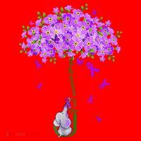 ILl Remember For You Purple Elephant AlzheimerS Awareness Santa Hat thumb 1