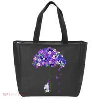 ILl Remember For You Purple Elephant AlzheimerS Awareness Tote Bag thumb 0