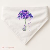 ILl Remember For You Purple Elephant AlzheimerS Awareness USA-Made Doggie Bandana thumb 0