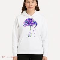ILl Remember For You Purple Elephant AlzheimerS Awareness Hoodie thumb 5