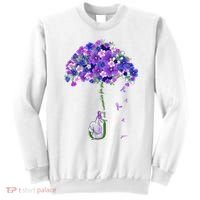 ILl Remember For You Purple Elephant AlzheimerS Awareness Sweatshirt thumb 0