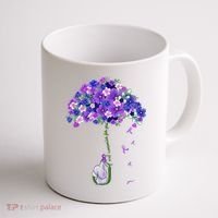 ILl Remember For You Purple Elephant AlzheimerS Awareness Coffee Mug thumb 1