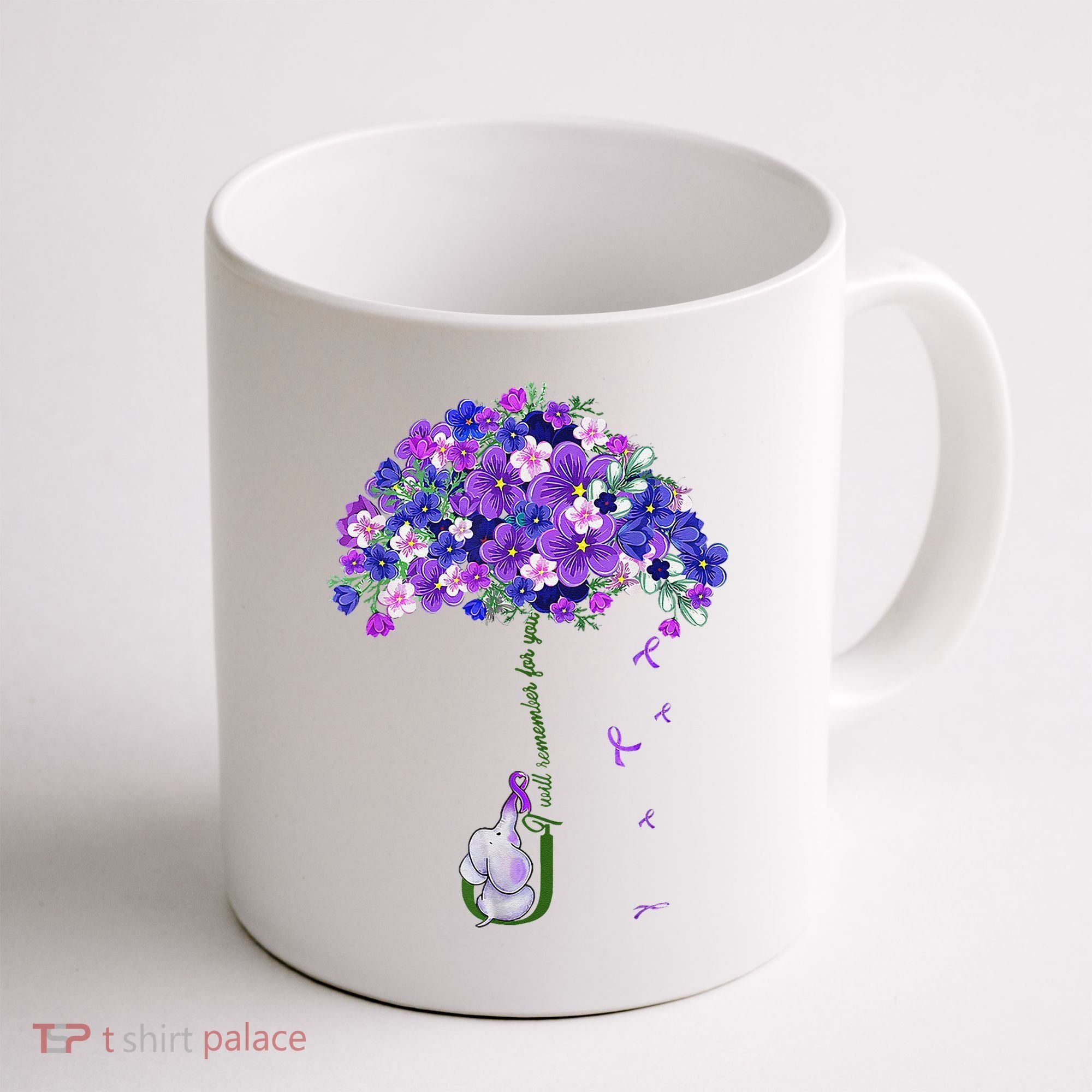 ILl Remember For You Purple Elephant AlzheimerS Awareness Coffee Mug