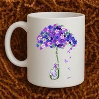 ILl Remember For You Purple Elephant AlzheimerS Awareness Coffee Mug thumb 2