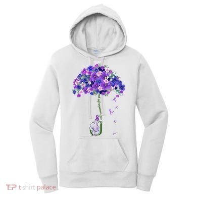 ILl Remember For You Purple Elephant AlzheimerS Awareness Women's Hoodie