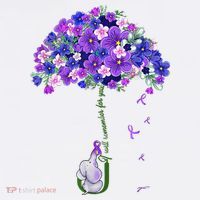 ILl Remember For You Purple Elephant AlzheimerS Awareness Women's Hoodie thumb 2