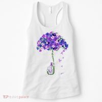 ILl Remember For You Purple Elephant AlzheimerS Awareness Women's Tank Top thumb 0