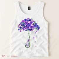 ILl Remember For You Purple Elephant AlzheimerS Awareness Tank Top thumb 2