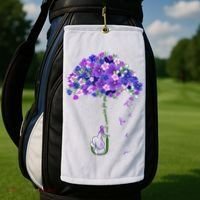 ILl Remember For You Purple Elephant AlzheimerS Awareness Golf Towel thumb 2