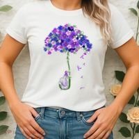 ILl Remember For You Purple Elephant AlzheimerS Awareness Women's T-Shirt thumb 2