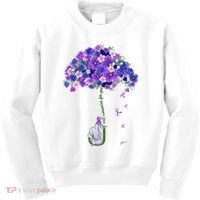 ILl Remember For You Purple Elephant AlzheimerS Awareness Kids Sweatshirt thumb 0
