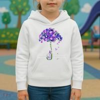 ILl Remember For You Purple Elephant AlzheimerS Awareness Kids Hoodie thumb 3