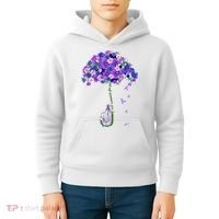 ILl Remember For You Purple Elephant AlzheimerS Awareness Kids Hoodie thumb 4