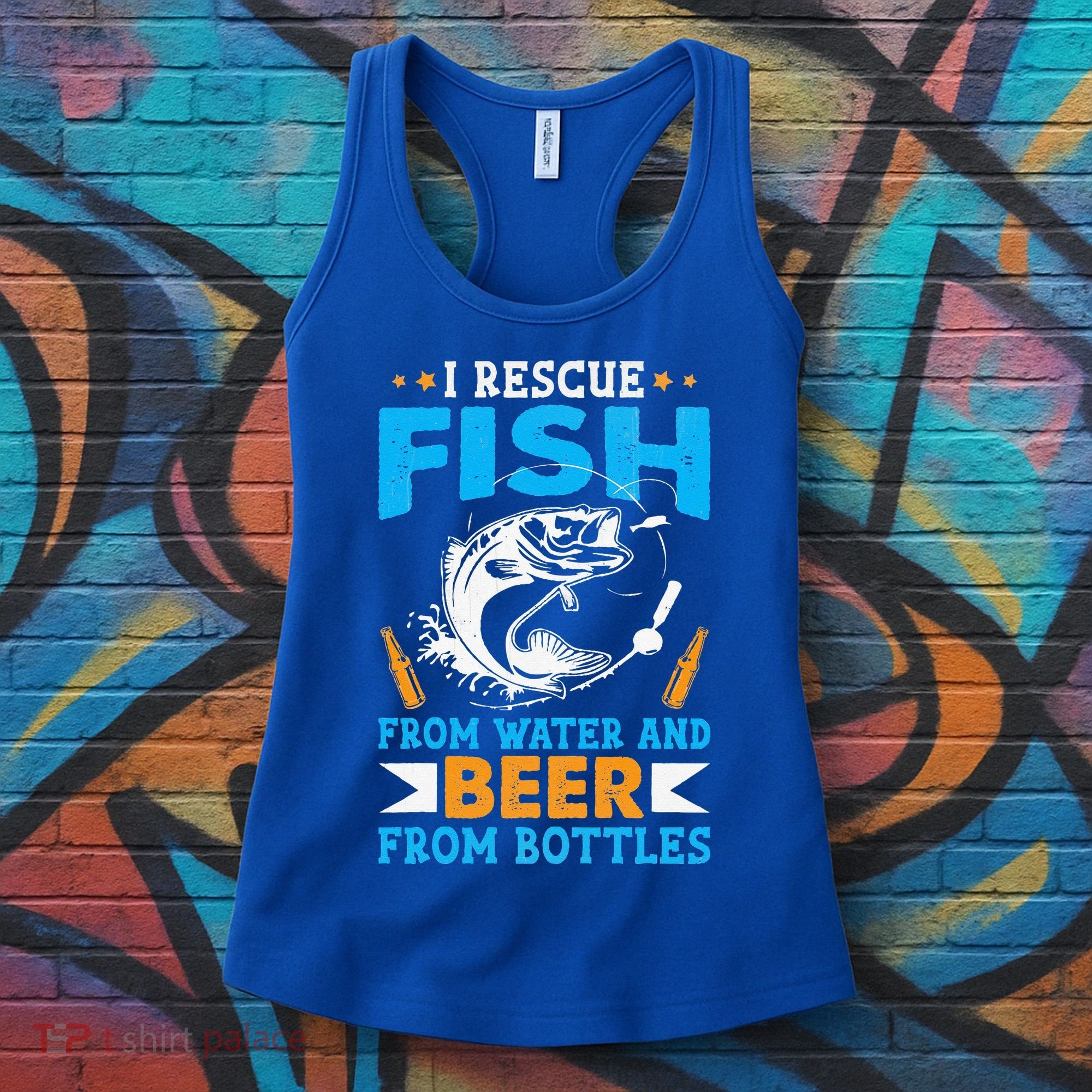 I Rescue Fish From Water And Beer From Bottles Fisherman Women's Tank Top