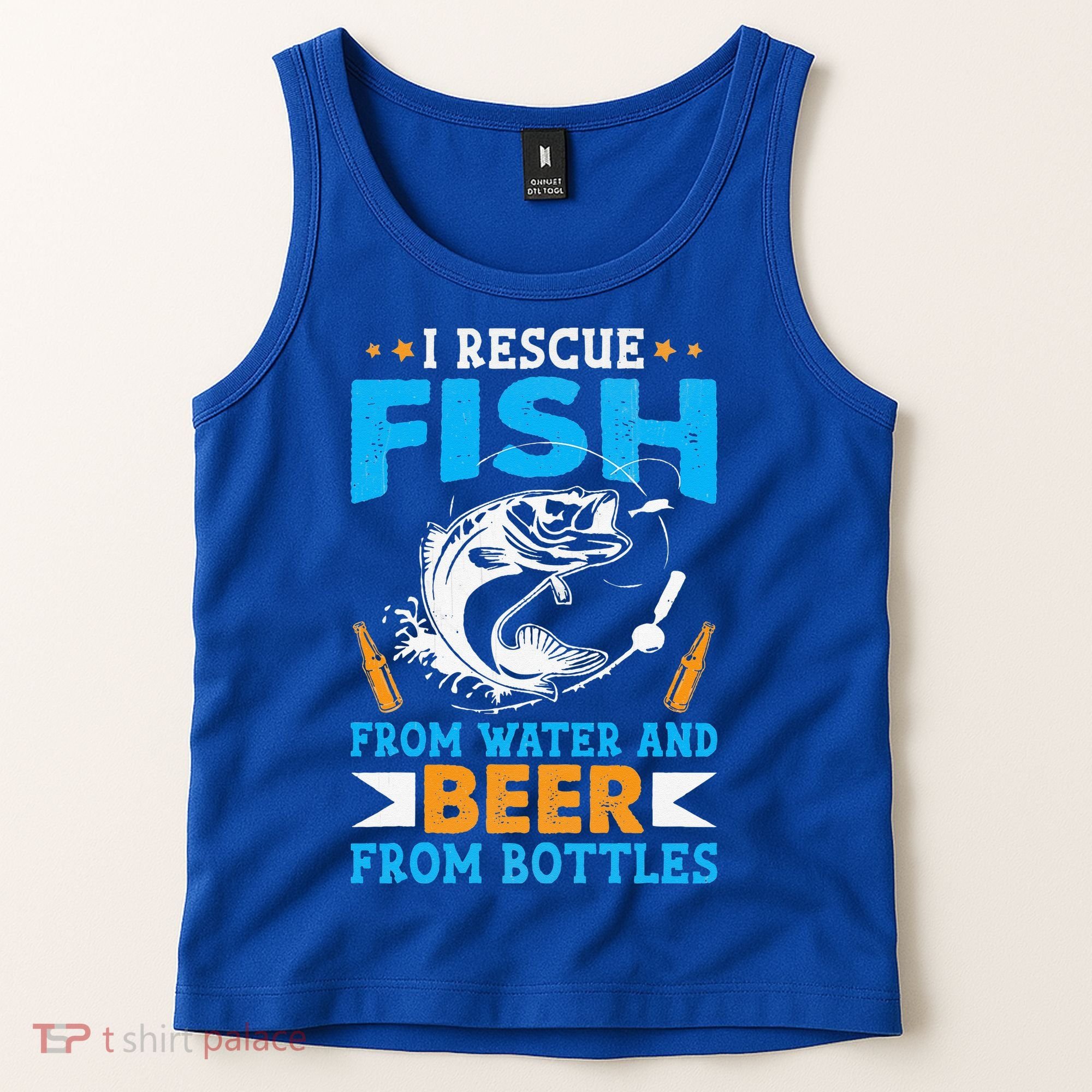 I Rescue Fish From Water And Beer From Bottles Fisherman Tank Top