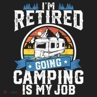 IM Retired Going Camping Is My Job Funny Retirement Rv Gift Golf Towel thumb 3