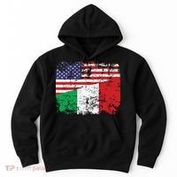 ITALIAN ROOTS Half American Flag USA ITALY FLAG Hoodie thumb 0