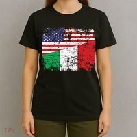 ITALIAN ROOTS Half American Flag USA ITALY FLAG T-Shirt thumb 4