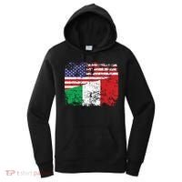ITALIAN ROOTS Half American Flag USA ITALY FLAG Women's Hoodie thumb 0