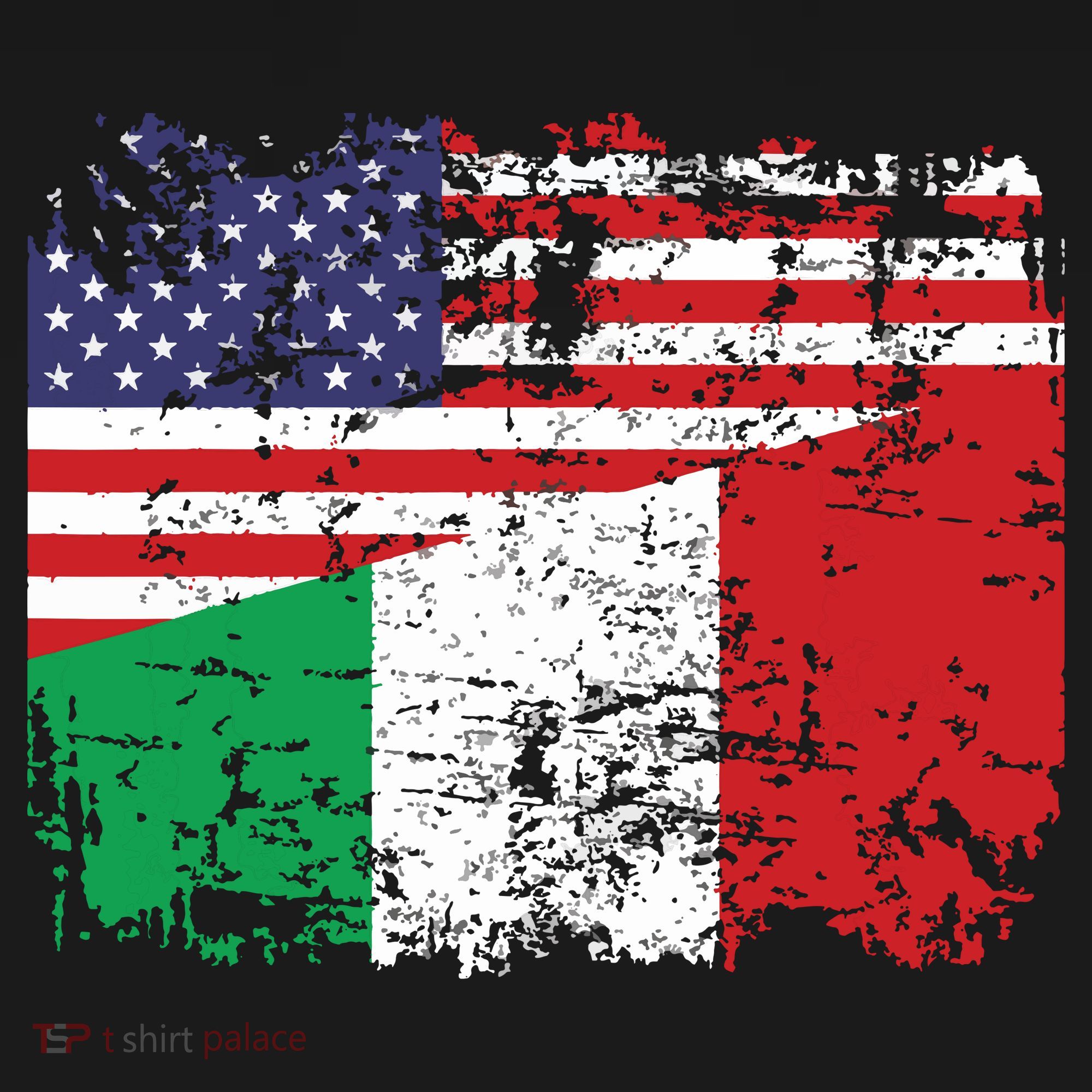 ITALIAN ROOTS Half American Flag USA ITALY FLAG Women's Hoodie